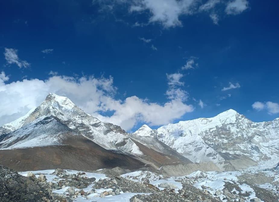 Island Peak (Imja Tse) view in the Everest region
