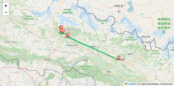 Short Annapurna Luxury Trek Map