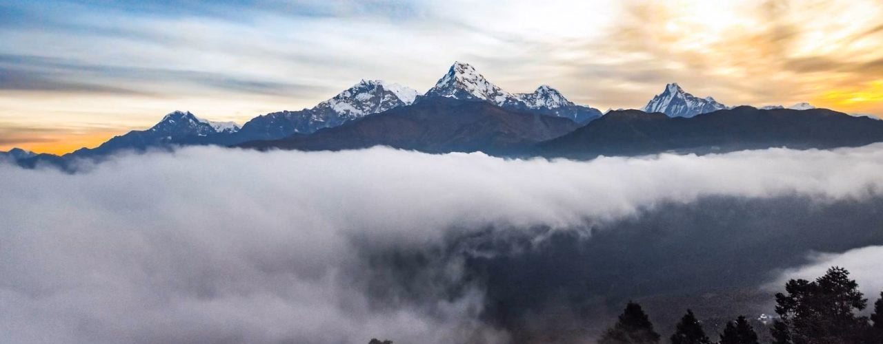 Surreal view of Annapurna Range